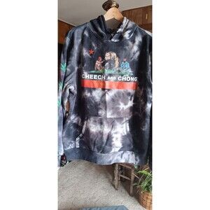 Cheech & Chong pullover hoodie tiedye size XL New with bear